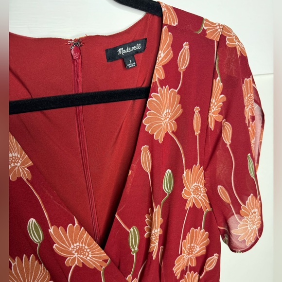 Madewell Red Floral Maxi Dress - Picture 3 of 13